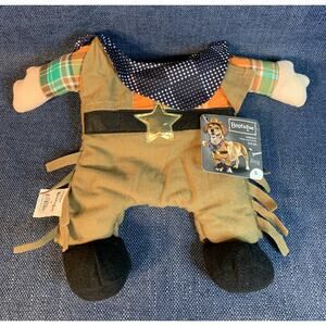 BOOtique Dog SZ S 13-15” From Neck To Tail Cowboy Pet Costume Halloween NO HAT